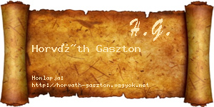 Horváth Gaszton névjegykártya