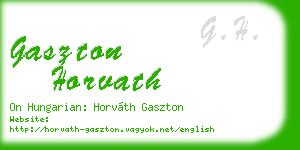 gaszton horvath business card